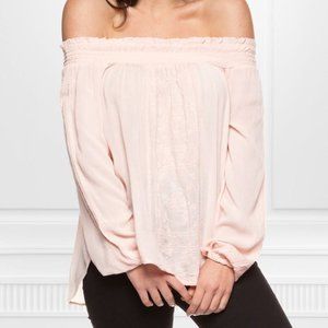 Blush Pink Off Shoulder Top Small